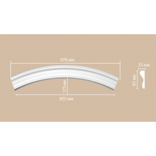 Радиус [1/4 круга] Decomaster 897174-120 (Rнар. 685 | Rвн. 600)